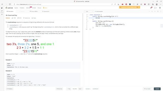 LeetCode 38 | Count and Say | Recusion | Java смотреть онлайн