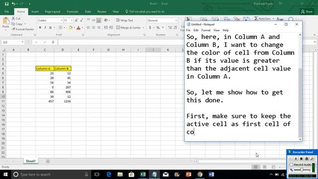 Change cell color as per cell value next to it in Excel смотреть онлайн