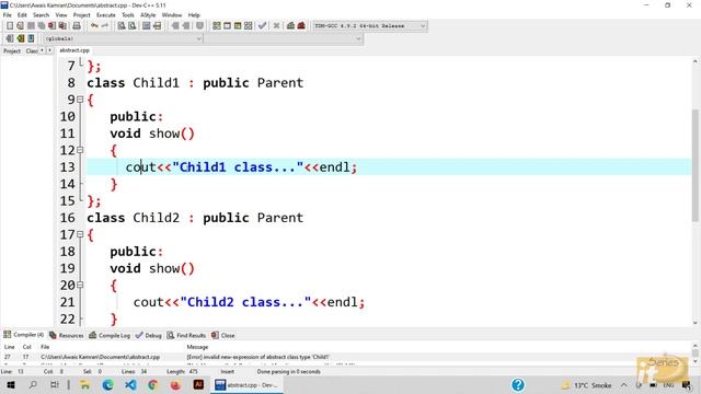 Pure Virtual Functions and Abstract Classes in C++(Urdu/Hindi) смотреть онлайн