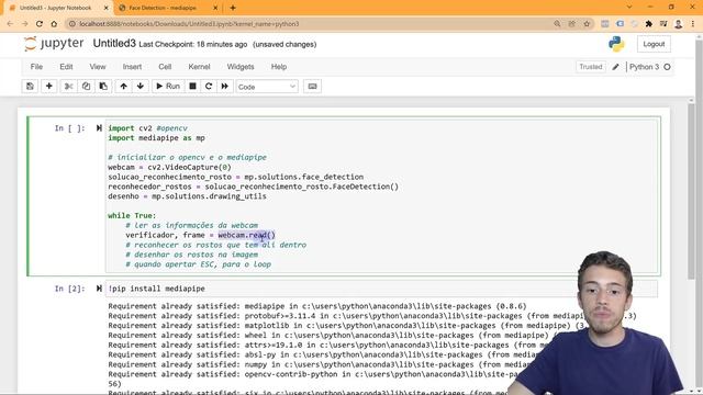 Reconhecimento Facial com Python, OpenCV e Mediapipe смотреть онлайн