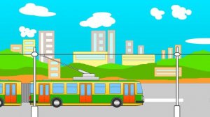 Развивающие мультики для детей. Городской пассажирский транспорт.