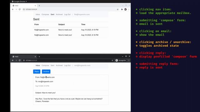 Project 3 - Mail| CS50’s Web Programming with Python and JavaScript | CS50W 2020 смотреть онлайн