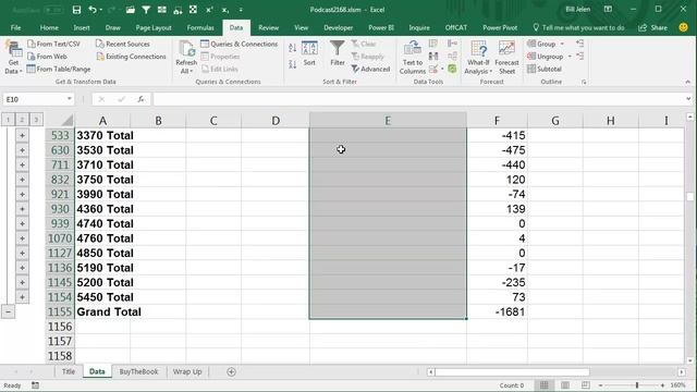 Excel Great Idea: Move Subtotals Right into Empty Column - Episode 2168 смотреть онлайн