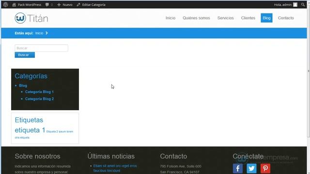 Packs Webempresa WordPress con framework Gantry: configuración pestaña Avanzado de la plantilla смотреть онлайн