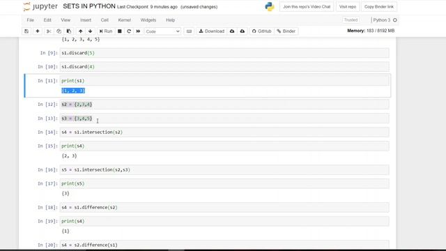Sets-Set method and operations | Python Tutorials | using jupyter notebook #python #set #assessment смотреть онлайн