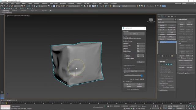 №1 ПУФ БЫСТРО. PolyCloth. Моделируем мягкий пуф в 3DS Max. смотреть онлайн