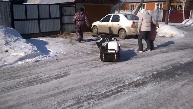 Мотобуксировщик Ураган 15 л.с. первый выезд смотреть онлайн
