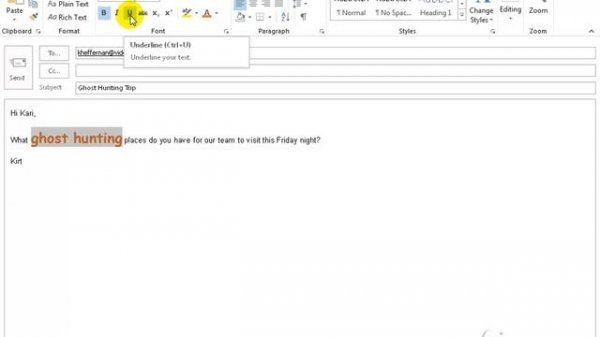 Microsoft Outlook 2016: Formatting Messages in HTML and Plain Text