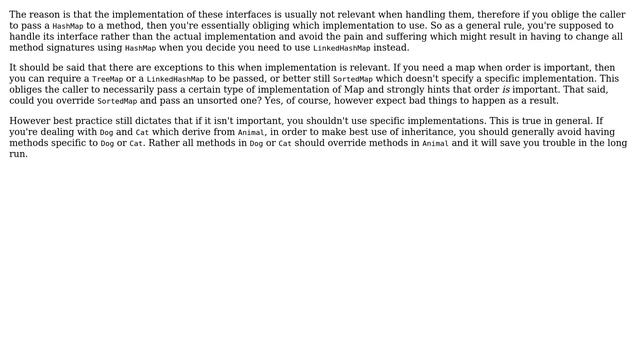 Why define a Java object using interface (e.g. Map) rather than implementation (HashMap)? смотреть онлайн