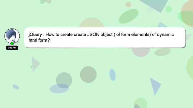 jQuery : How to create create JSON object ( of form elements) of dynamic html form? смотреть онлайн