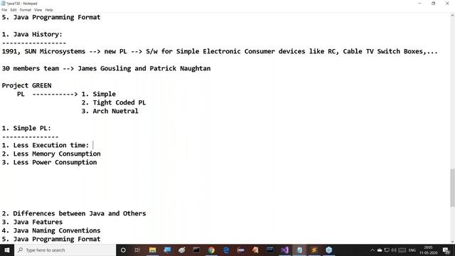 CORE JAVA tutorials || Session - 2 || by Mr. Nagoor Babu On 11-05-2020 @7.30PM смотреть онлайн