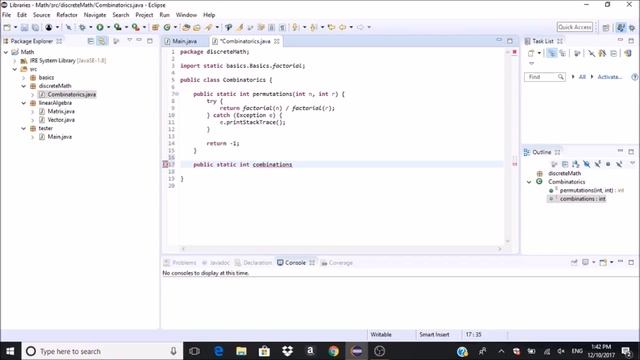Making Math Library in Java (Part 5 - Basic Combinatorics) смотреть онлайн
