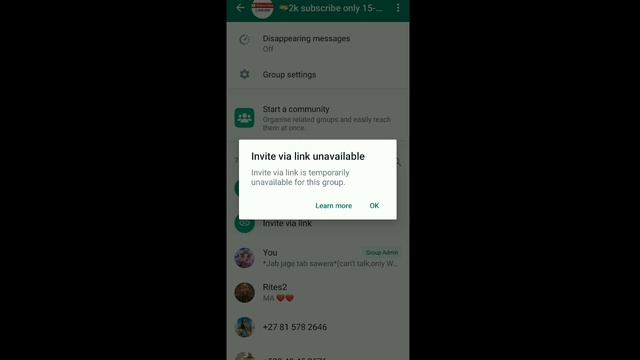 WhatsApp group via link unavailable problem ||failed to get group info|| #whastapp #problem смотреть онлайн