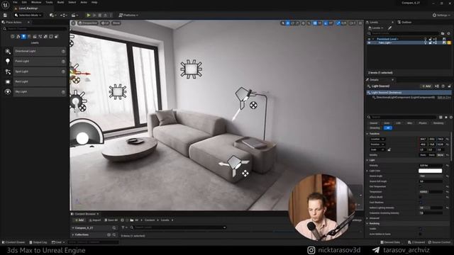 Стрим. Перенос интерьера из 3ds Max в Unreal Engine 5 смотреть онлайн