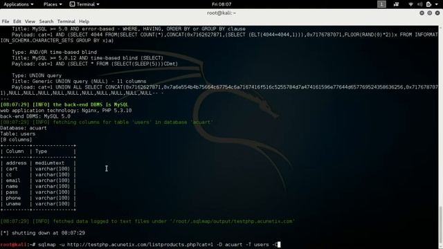 Hacking test - SQLi injection GET.Kali Linux 2.0 смотреть онлайн