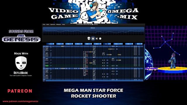 ROCKET SHOOTER [Mega Man Star Force] ~ Genesis Remix (YM2612) смотреть онлайн