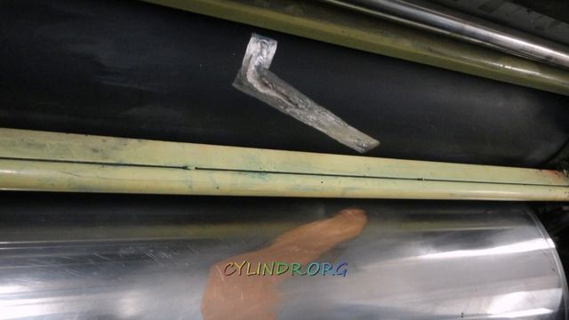 Устранение продава печатного цилиндра, ремонт офсетного вала печатной машины от вмятины смотреть онлайн