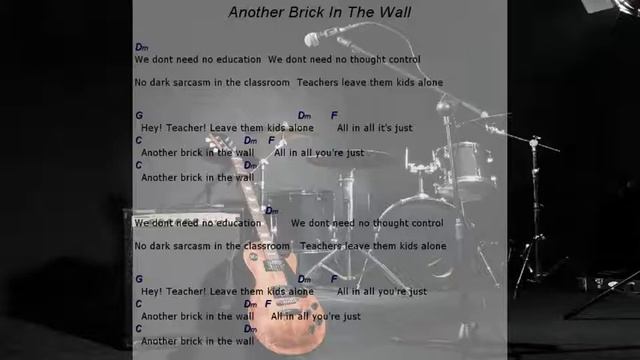 Cifra - Pink Floyd - Another Brick In The Wall 2 - Chords смотреть онлайн
