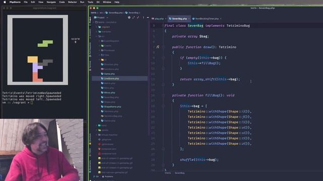 Modeling Tetris in PHP Day 5 (ghost pieces and scoring) смотреть онлайн