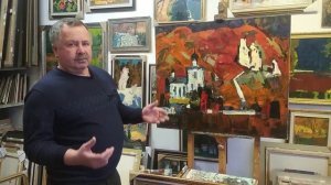 Изображение на Большой Поверхности Холста. Художник Юрий Болотов.