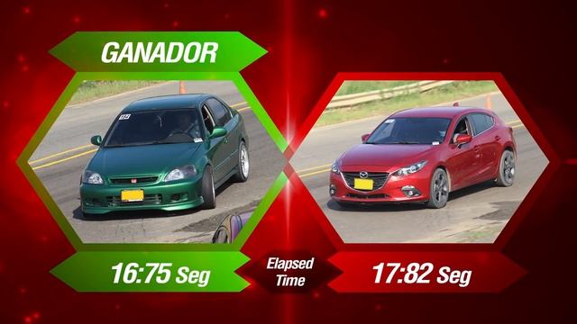 Honda Civic vs Mazda 3 ? DRAG RACING ? DUELO DE AUTOS ??? смотреть онлайн
