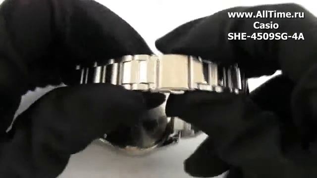 Обзор. Женские наручные часы Casio SHE-4509SG-4A смотреть онлайн