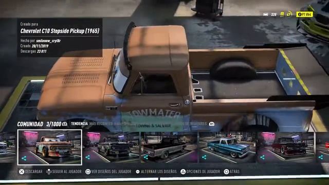 Tuneando Chevrolet C10 Stepside Pickup 1965 смотреть онлайн