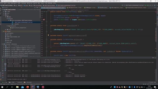 Spring JDBC template - Opercje CRUD i batch update смотреть онлайн