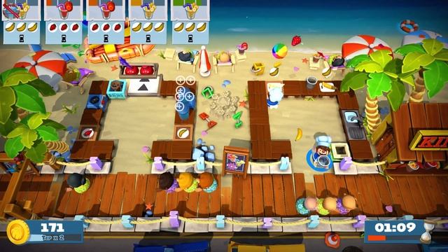 Overcooked! 2 Surf ‘n’ Turf Gameplay no commentary смотреть онлайн