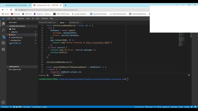 Node Js | Express Js | Coding Practice 4 | Cricket Team | Nxtwave |CCBP смотреть онлайн