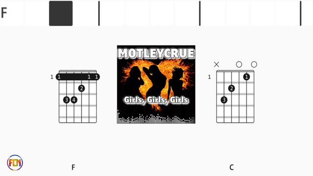 MOTLEY CRUE Girls, Girls, Girls FCN GUITAR CHORDS & LYRICS - ONLY DRUMS смотреть онлайн