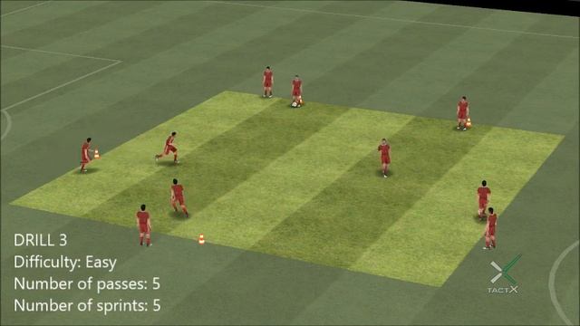 Sprint behind a football/soccer ball after a pass | training practice for combination play and spee смотреть онлайн