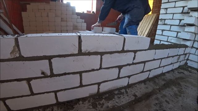 Кладка в пол кирпича под нитку. смотреть онлайн