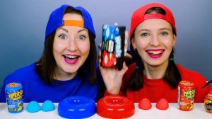 КРАСНАЯ ЕДА ИЛИ ГОЛУБАЯ? Едим продукты одного цвета целый день! КРАСНО-СИНИЙ ЧЕЛЛЕНДЖ от Пико Поки