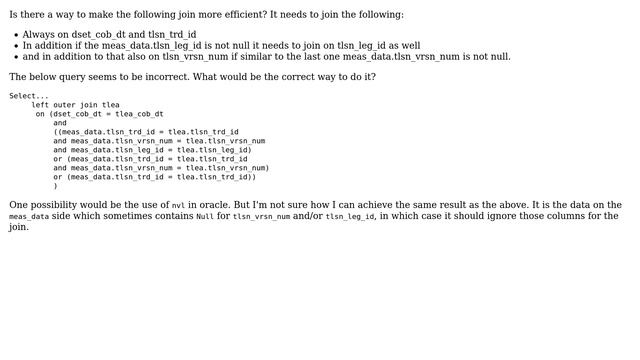 How to make conditional join when containing Nulls in some columns use for join? смотреть онлайн