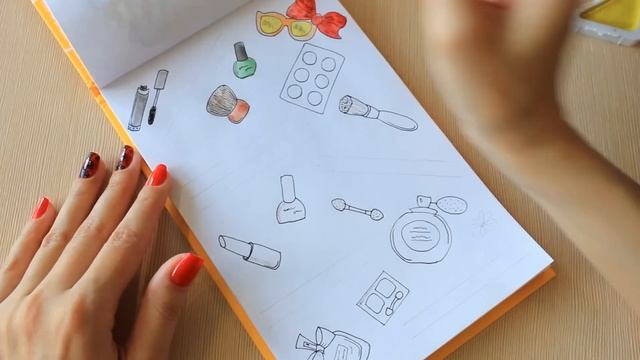 DIY: Мой SketchBOOK ♥ Beauty-тема ♥ Идеи для оформления скетчбука, артбука, личного дневника ♥ смотреть онлайн