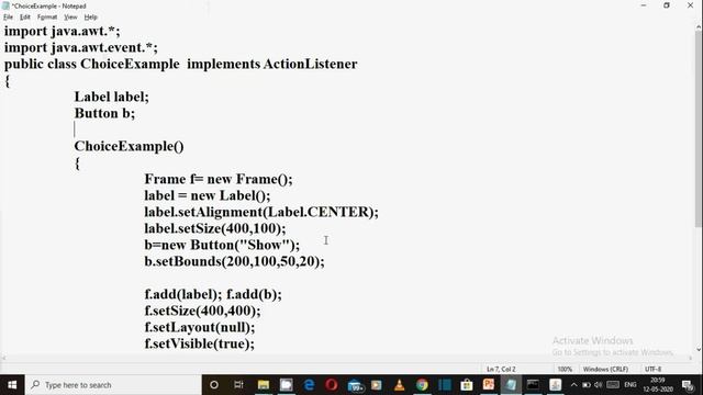 AWT Choice Example Program with Event Handling in Java (हिंदी में) смотреть онлайн