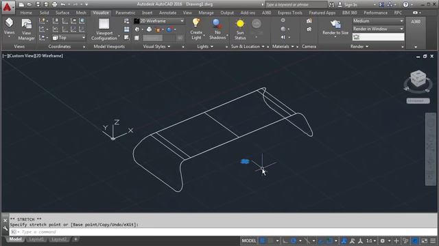 AutoCAD 2016 Bench Basic 3D Tutorial смотреть онлайн