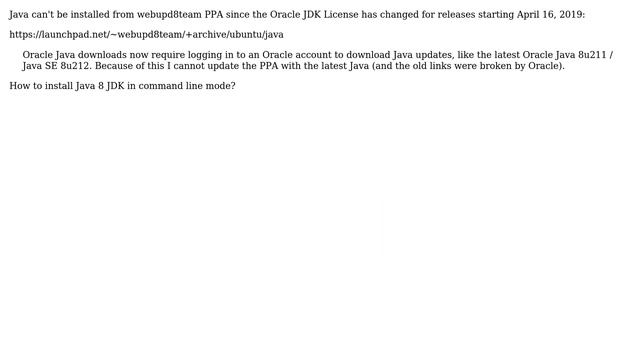 Unix & Linux: Install Java command line - webupd8team PPA DISCONTINUED смотреть онлайн