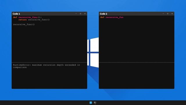 How to fix RuntimeError: maximum recursion depth exceeded in comparison in Python смотреть онлайн