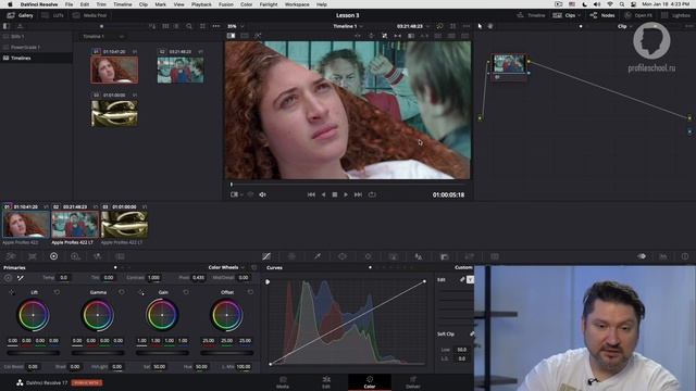 Цветокоррекция в DaVinci Resolve. Режимы сравнения. Дмитрий Ларионов смотреть онлайн