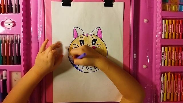 How To Draw A Cute Donut Kitten | Как нарисовать милого котенка пончика | かわいいドーナツ子猫の描き方 смотреть онлайн