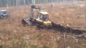 Мега тяжелые машины, застряли в болоте