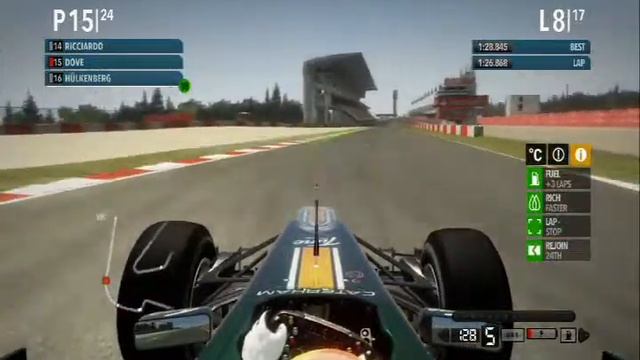 F1 2012 Career Caterham Spain Setup & Race Crashes смотреть онлайн