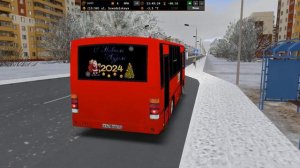Омси 2. steam edition. Маршурт 39. 478 паз. Едем по снежному Чистогорску.
