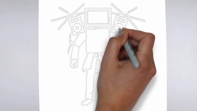 HOW TO DRAW CINEMAMAN | Skibidi Toilet - Easy Step by Step Drawing смотреть онлайн