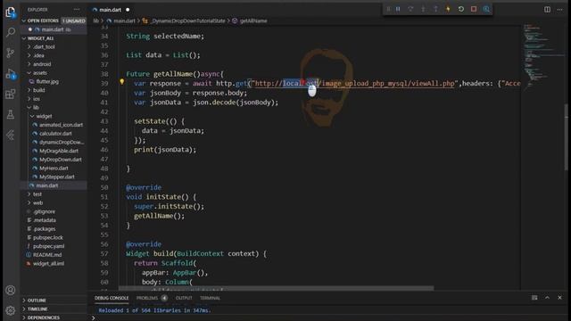 Flutter dynamic drop down button. dynamically load data from mysql database using php. смотреть онлайн