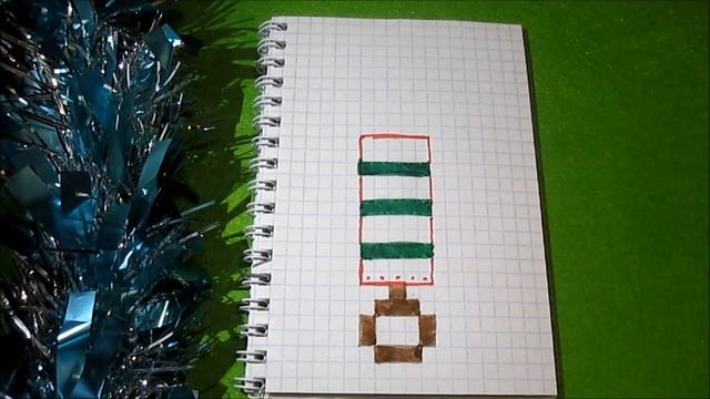 Christmas cracker How to Draw Pixel Art / Как рисовать по клеточкам поэтапно Новогоднюю Хлопушку смотреть онлайн