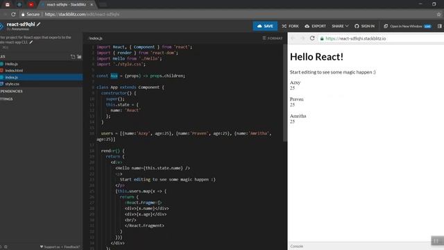 5) Rendering array elements using map function - Learn React js in Tamil смотреть онлайн