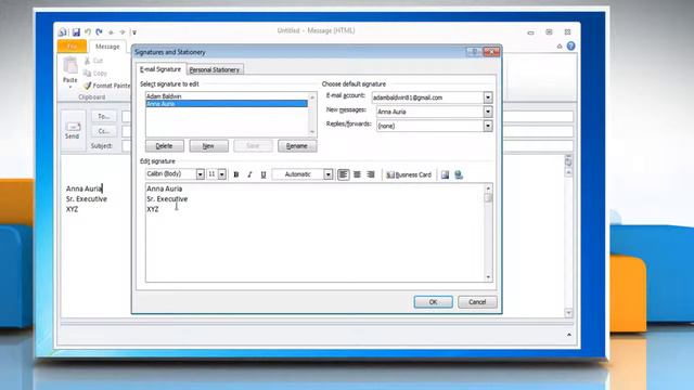 Microsoft® Outlook 2010: Include an Electronic Business Card in your e-mail signature